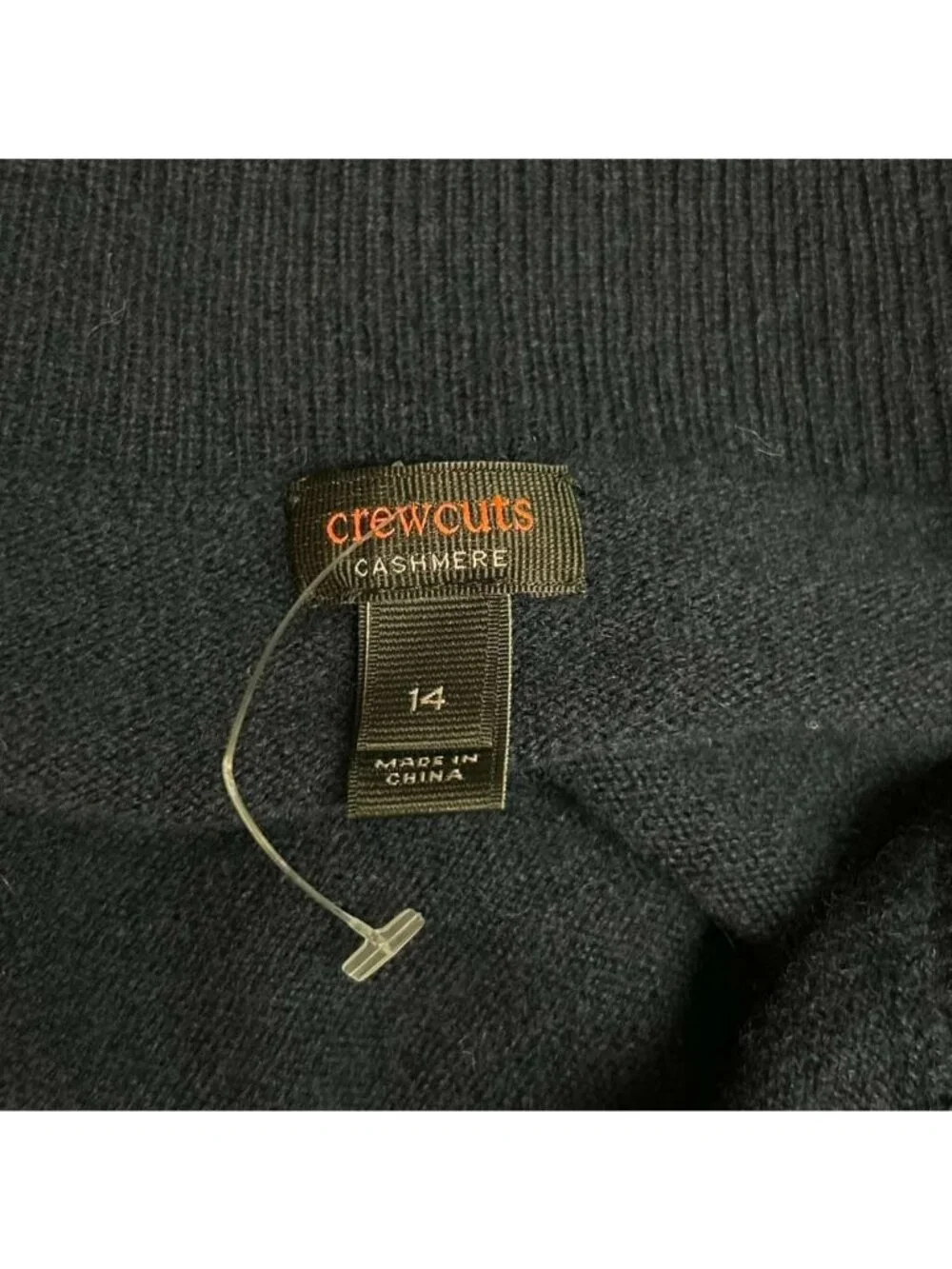 Crewcuts by J. Crew Sweater Youth Size 14 Blue 100% Cashmere 1/2 Zip Mock Neck